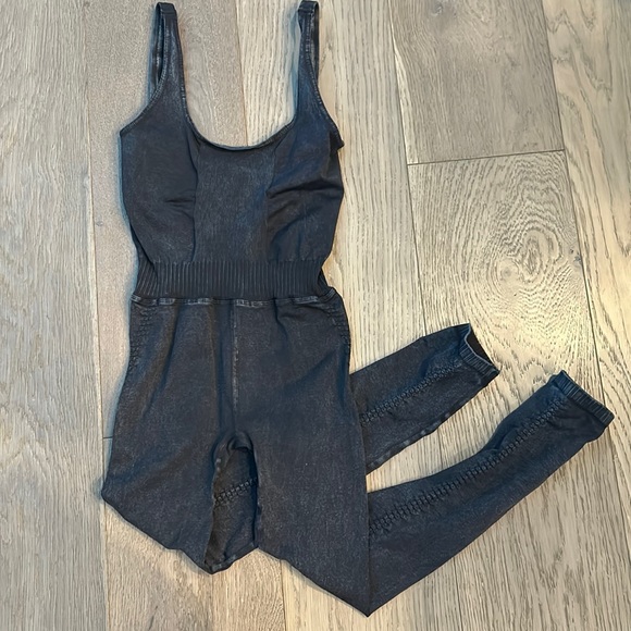 FREE PEOPLE | NWOT Good Karma Onesie in Washed Black - Picture 7 of 8
